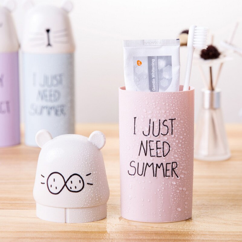 Cartoon Cute Toothbrush Case Toothpaste Towel Wash Cup Tooth Brush For Traveling