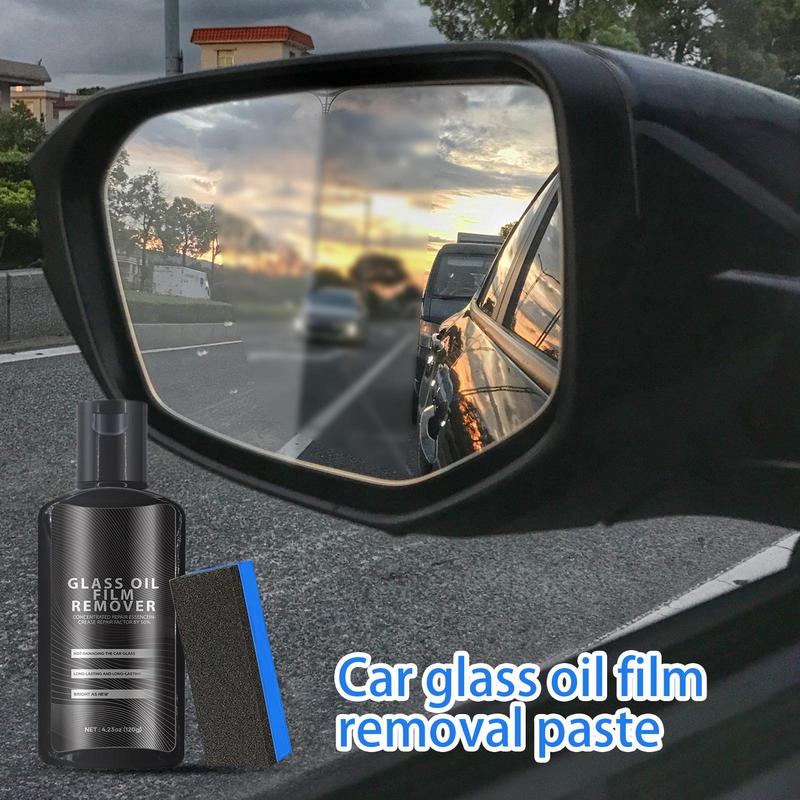 Limpiador de vidrios de coche, eliminador de manchas de agua para ventanas de 120g con esponja, limpieza de ventanas de larga duración para vitrinas comerciales automotrices
