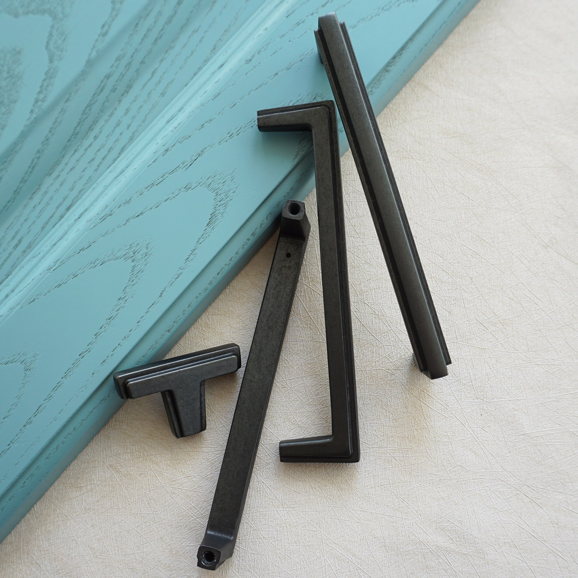 5 "Oude Ijzer Black Metal Schuifladegrepen Knoppen Deur Pull Handle Kast Kledingkast Handvat Furnitur Hardware Decoratie