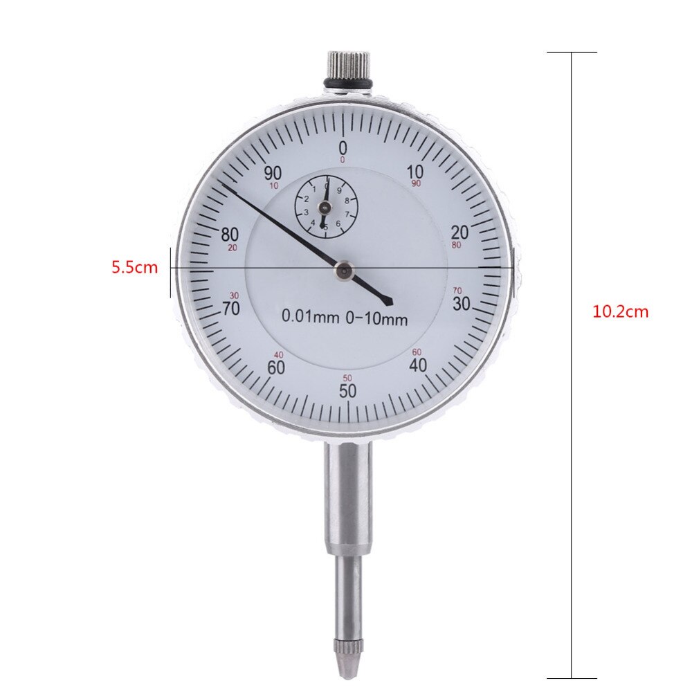 Instrumento de medición de precisión de 0,01mm herramienta de precisión Indicador de Dial indicador de prueba Indicador de esfera redonda Indicador de contacto Vertical