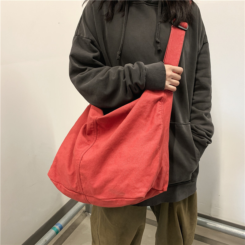 CGCBAG 2024, bolso de hombro para mujer, bolso de mano de lona para mujer, bolso cruzado liso Simple de gran capacidad, bolsos de para mujer