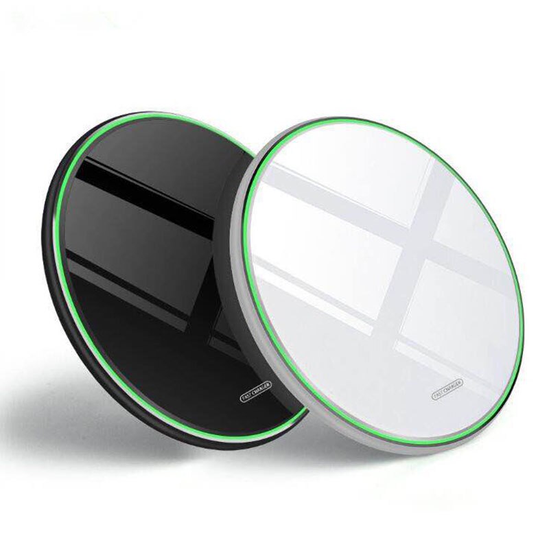 1pc 10W Qi Wireless Charger For iPhone 11 Pro Xs Fast Charging for Samsung Xiaomi Induction Wireless Charging mirror Pad