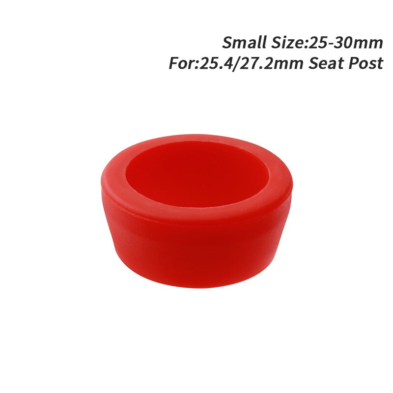 MUQZI 8 Colors Bike Seatpost Protector Ring For 25.4 27.2 30.4 30.8 30.9 31.6 33.9 Seat Post Silicagel Dust Case Cover MTB Parts: Small Red