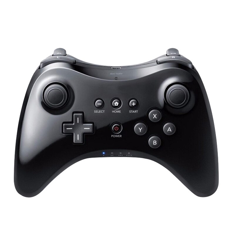 Mando inalámbrico Bluetooth Compatible con Nintendo Wii U para Wii U Pro, mando a distancia Dual clásico, Joystick: Black