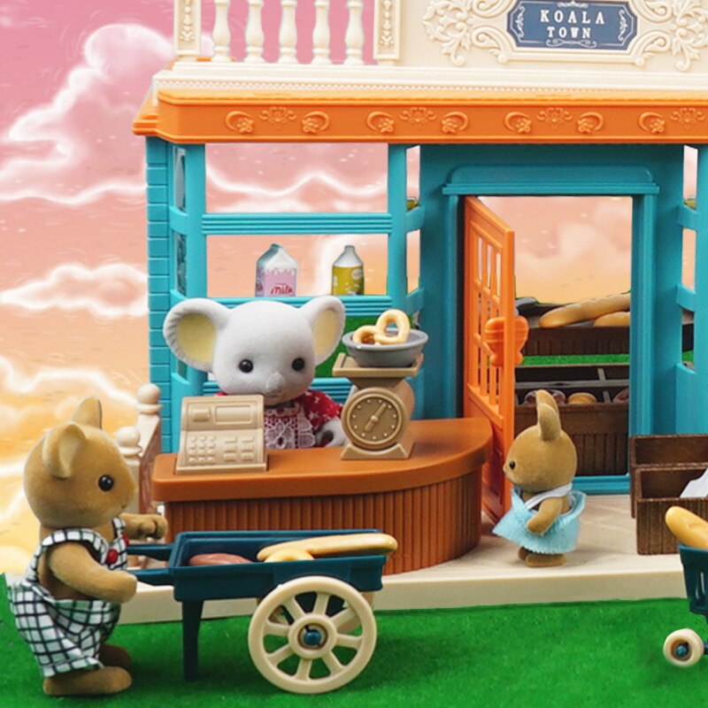 Scala 1:12 giocattolo casa mobili in miniatura 1/12 del coniglio panda della ragazza giocattolo foresta famiglia di animali per bambini di simulazione pretend gioco set