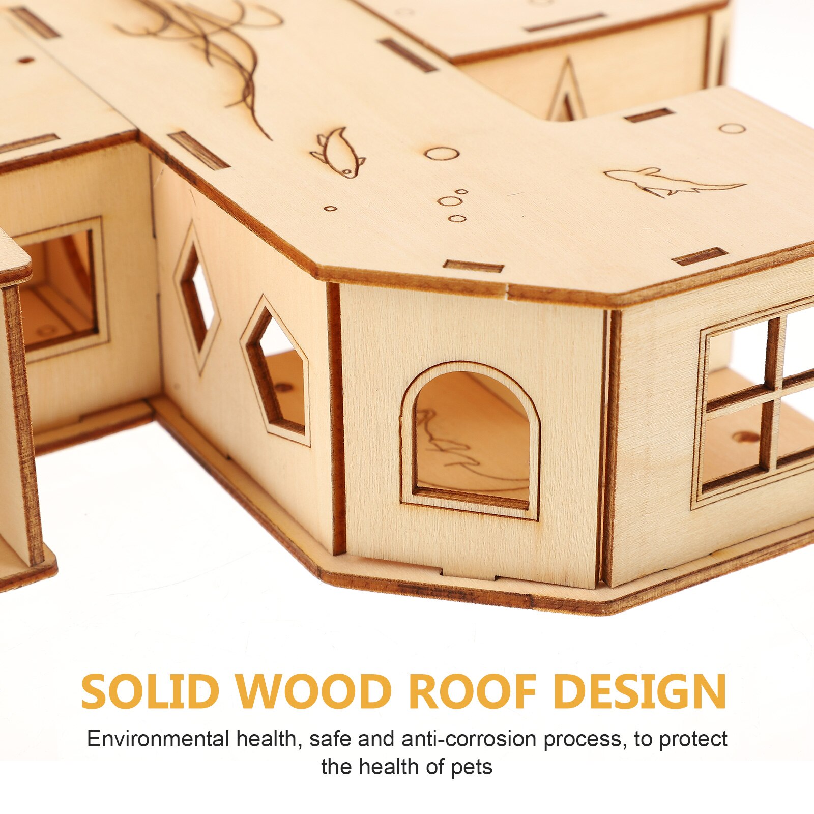 Wooden Hamster Tunnel Practical Maze Tunnel Hamster Pet Playing