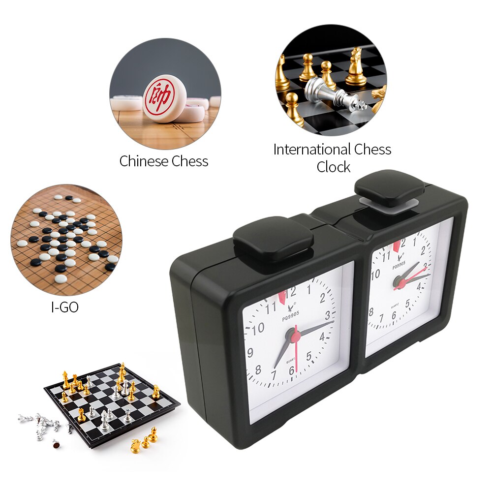 PQ9905 Compact Digital Chess Clock Count Up Down Timer Electronic Board Game Bonus Competition Tournament
