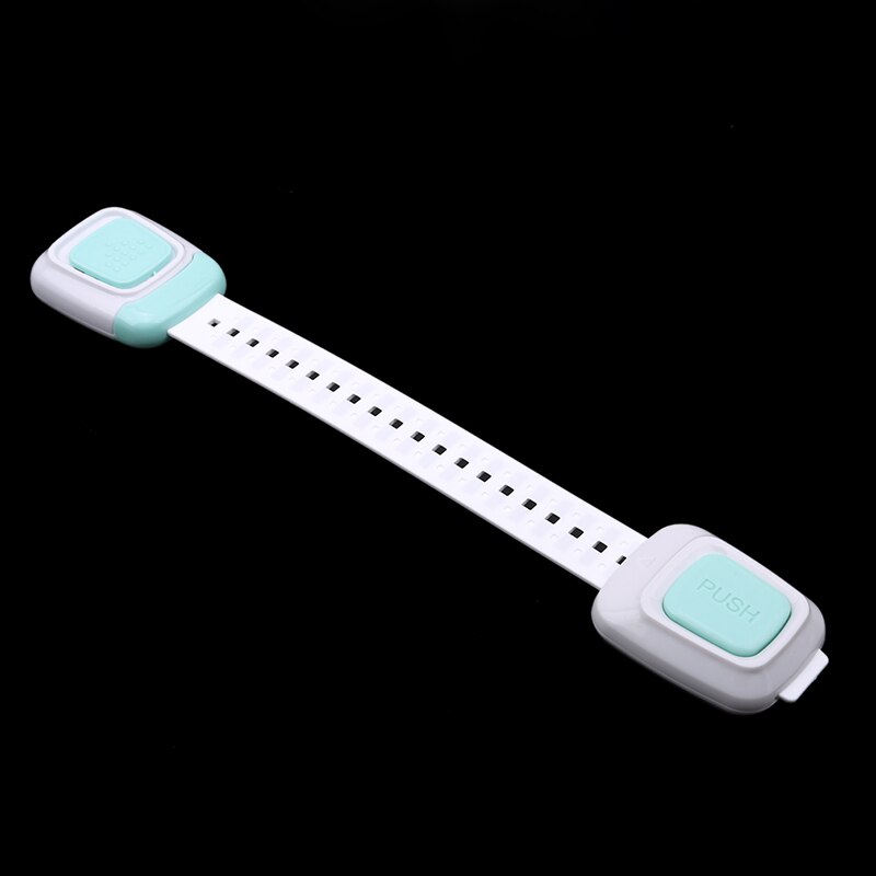 1 unid cerradura de gabinete de plástico protege la seguridad del bebé cierre para refrigerador seguro refrigerador cajón puerta armario niños cerraduras de seguridad para niños: blue