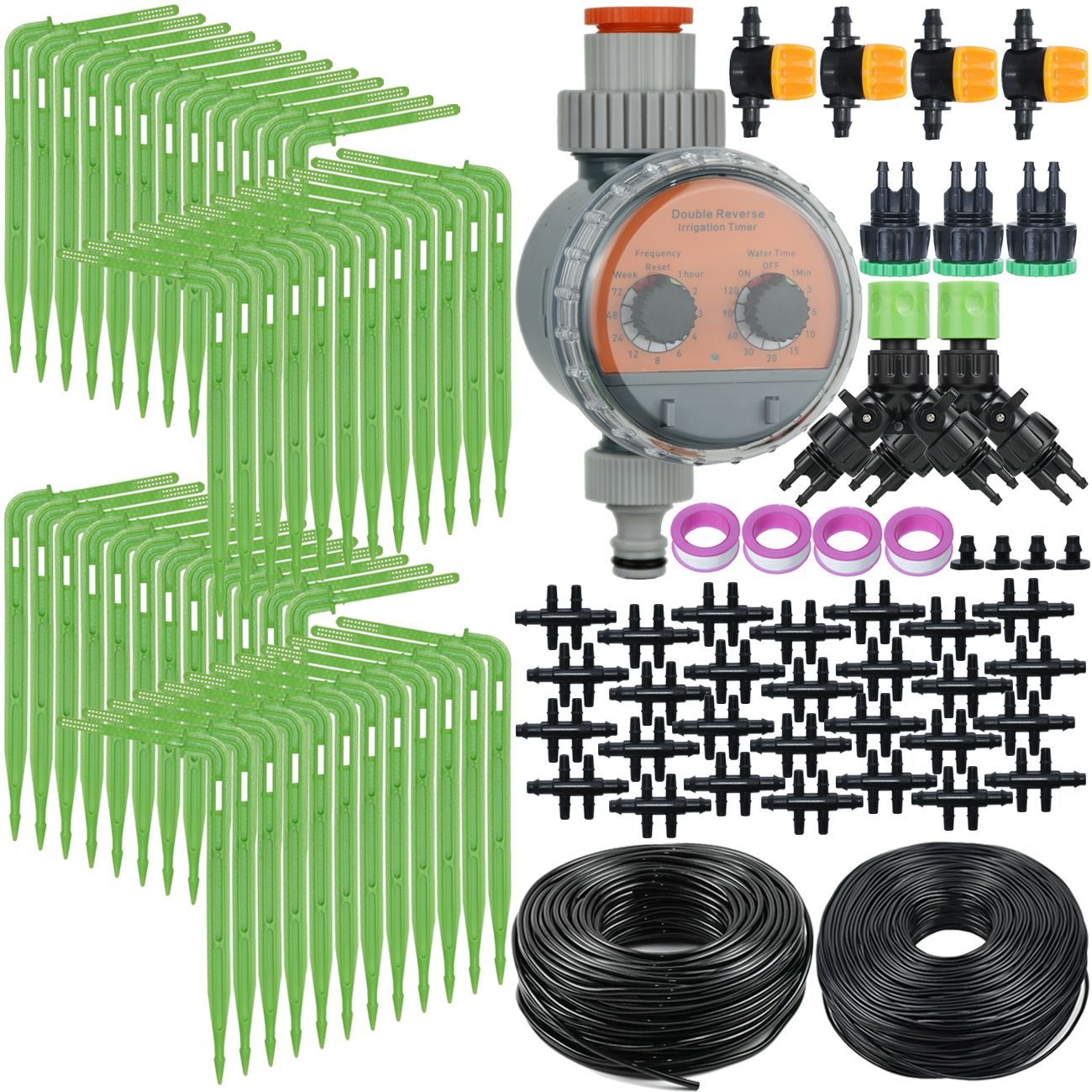 KESLA kit sistema di irrigazione a goccia con irrigazione automatica Gocciolatori per tubi da 4/7mm a 3/5mm per giardino domestico Pianta in vaso bonsai Serra