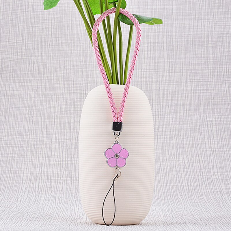 10 Colors Phone Braided Lanyard for Keys ID card USB stick Cell Phone Strap flower Weave rope Non-slip Short Lanyards Universal