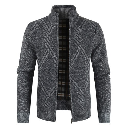 Cardigan épais pour homme, pull , manteaux, à la , collection automne hiver: Dark Gray / Asian M