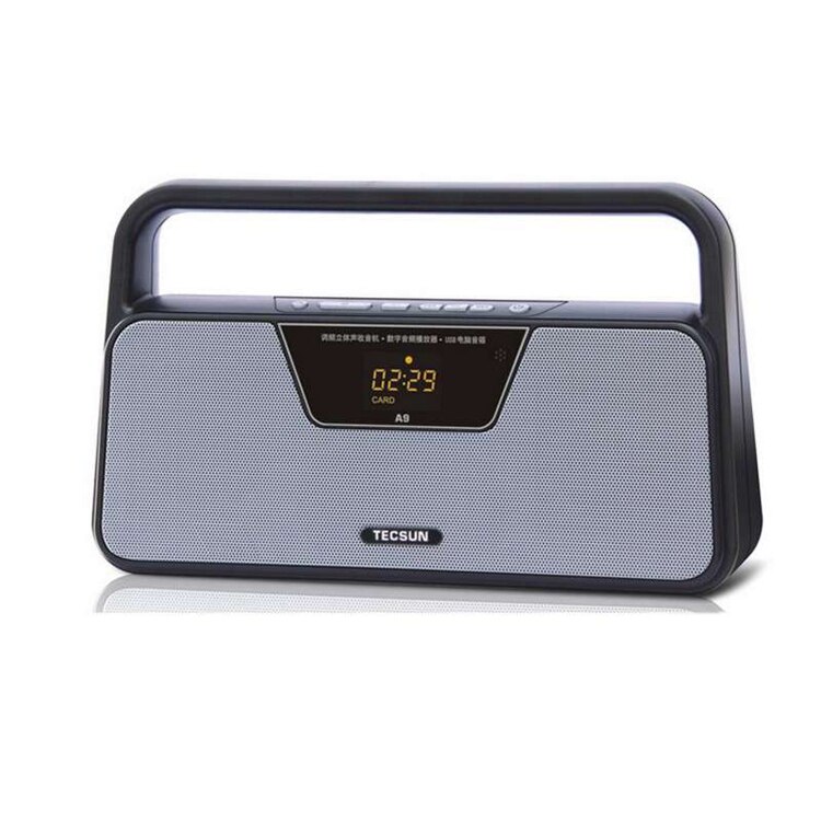 Original TECSUN A9 FM Radio Estéreo recepción LED Digital reproductor MP3 ordenador altavoz Radio receptor portátil Radio