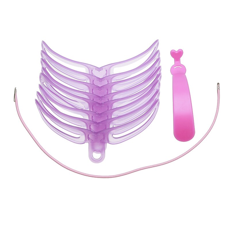 8 in1 Eyebrow Shaping Template Helper Eyebrow Stencils Grooming Card Eyebrow Defining Makeup Cosmetics Accessories