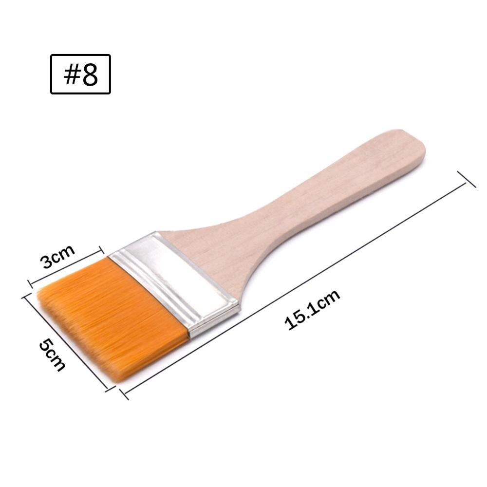 Pinceaux grand pinceau grande surface pour peinture à l'huile taches vernis colles et Gesso outils de nettoyage de copeaux à domicile: 08