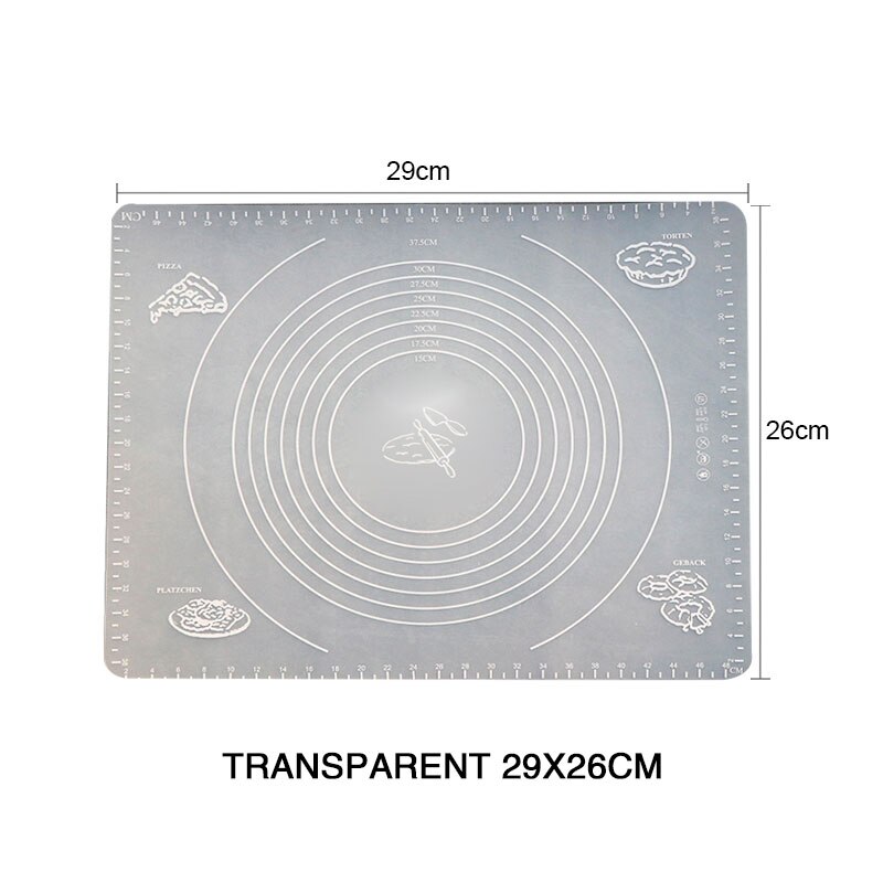 Tapis épaississant en silicone anti adhésif, planche à rouler, cuisson, pâte de farine feuille de table, outils de cuisine: Gray 29x26cm
