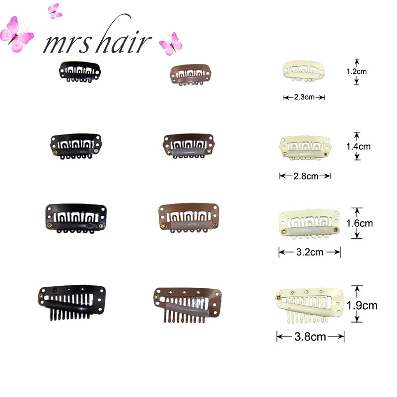 50 Uds 2,8 cm Clip para extensiones de cabello pinzas para el cabello Clips a presión con Clips de peluca trasera de silicona para Clip en accesorios de peluca tejida