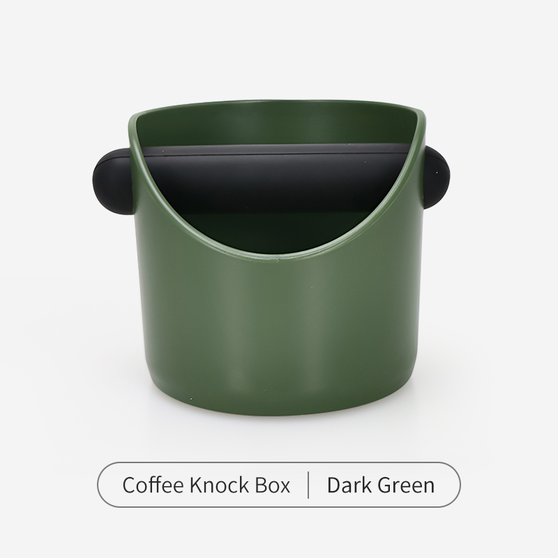 Coffee Knock Box For Grind Waste Grounds Dump Bin Anti-slip Pads Shock-Absorbent With Removable Bar Espresso Maker Barista Tools: Brown