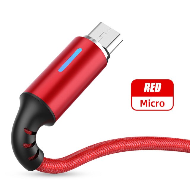 Micro Usb Kabel 3A Snelle Oplaadkabel Lange Voor Samsung Galaxy A11 J7 Tab Een Android Microusb Cabel charger Cord Cavo: Micro Red / 2M(6.6ft)