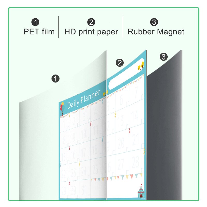 42X30Cm Magnetische Kruidenier Lijst Uitwisbare Kalender Whiteboard Schrijven Message Boards Maandelijkse Planner Koelkast Magneet Voor Koelkast