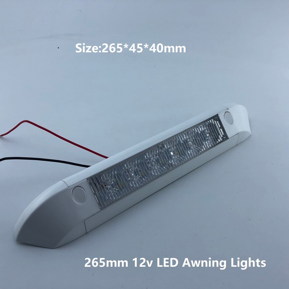 265mm 12v LED Awning Lights Waterproof RV Trailer 6000K Exterior Camping Bar/Wall Lamps Heavy duty off road Motorhome Caravan