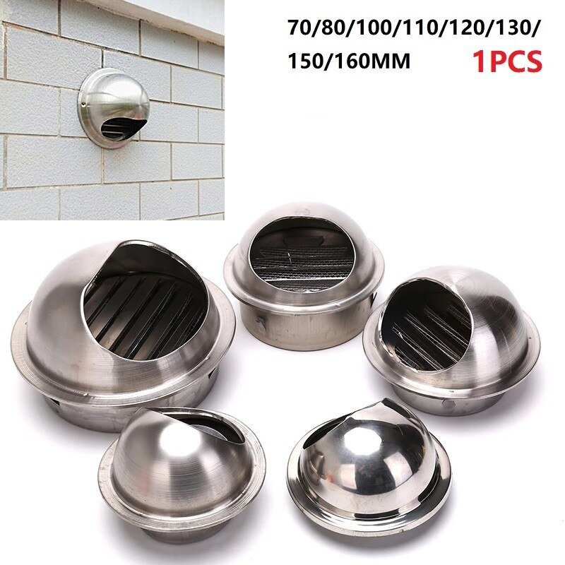 Rejilla de ventilación de techo de acero inoxidable 304, cubierta de rejilla de ventilación, tapa de ventilación montada en la pared, resistente al agua
