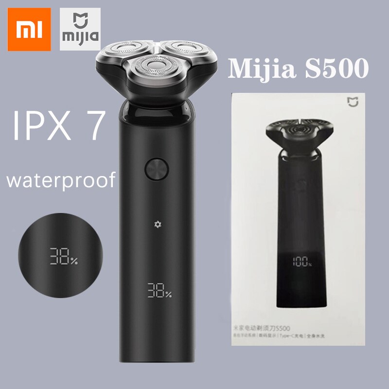 Afeitadora eléctrica Xiaomi, Afeitadora eléctrica para hombres, afeitadora recargable, lavable, cabezal 3D, afeitadora Mijia 4: XMS500