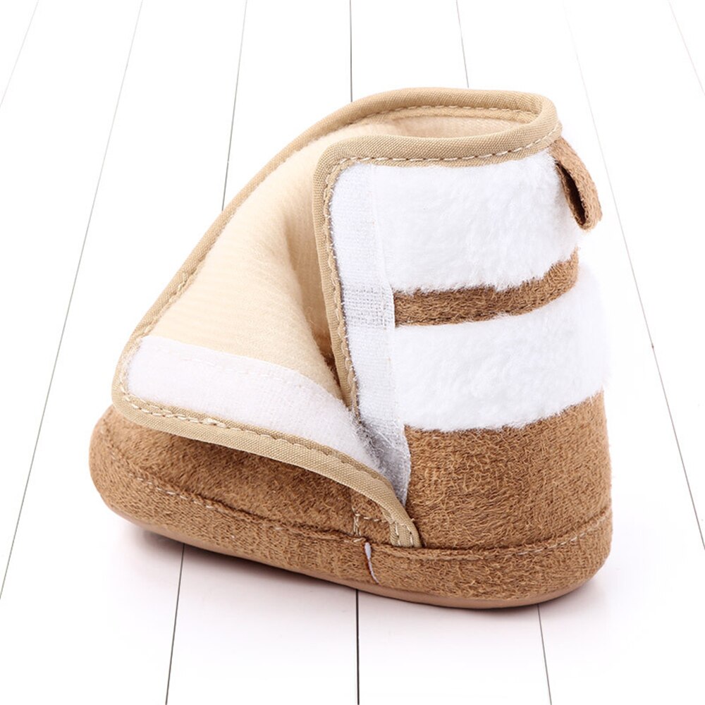 Winter Cotton Casual Flat Baby Boots Toddler Boy Girl Booties Shoes with Bowknot for Kid 0-12 Months