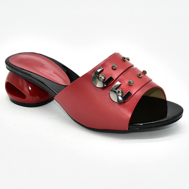 Nigeriaanse Vrouwen Wedding Party Schoenen Versierd Met Strass Vrouwen Schoenen Party Pumps Zomer Vrouwen Hoge Hakken Slippers