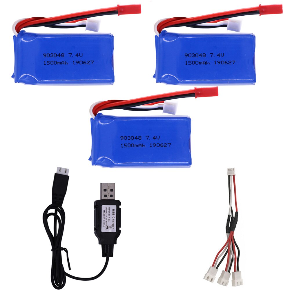 Battery and Charger cable set For Wltoys V353 A949 A959 A969 A979 k929 upgrade 1500mah 7.4V Battery For RC Cars Helicopter Boats: 3B USB C