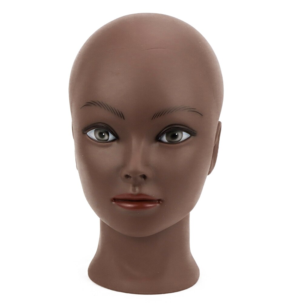 Bald Mannequin Head Wig Head Without Hair for Styling/Making/Display Wigs Mannequin/Maniquin/Traning Head With Stand For wig: Brushed