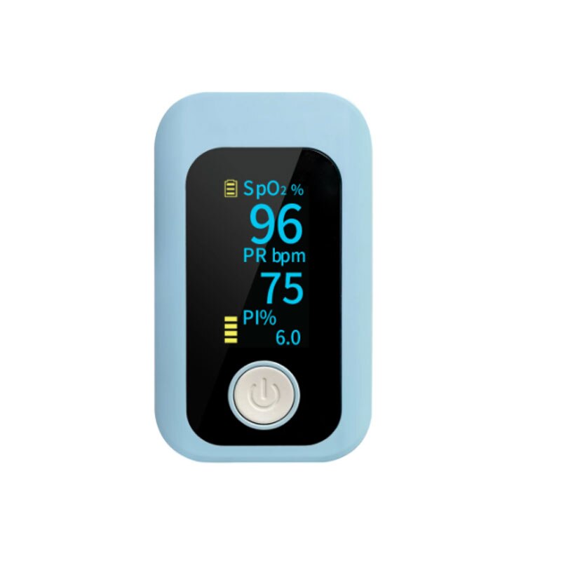 Finger-pulsoximeter Tragbare Pulsioximetro SPO2 PR PI Oximetro De Dedo Digitale Oxymetrie: Only Light blue