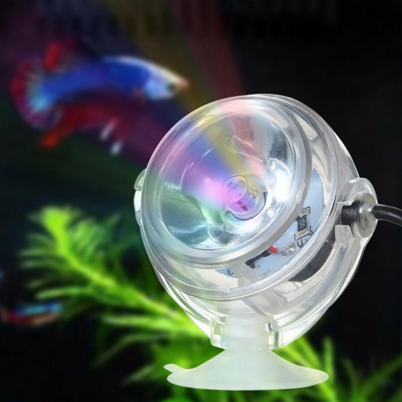 Mini foco LED impermeable para acuario, luz sumergible para pecera, lámpara de iluminación subacuática, suministros para mascotas, 1W