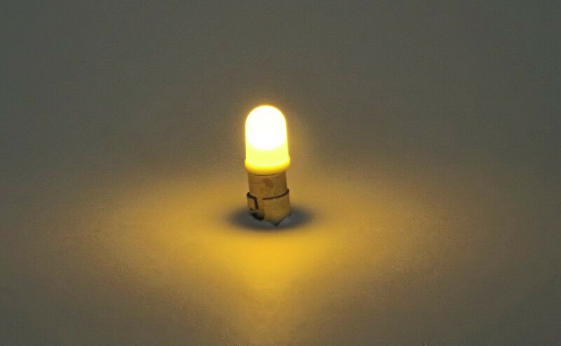 Ac6.3v bajonet led flipperspil lyspærer erstatning for glødepærer  #1893 #44 #47 #1847 brugt i receivere  sa500 600: Gul