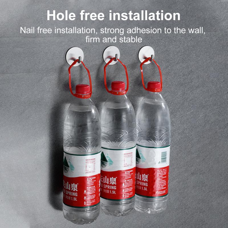 Haki ścienne ze stali nierdzewnej samoprzylepne breloczki wieszak na ręczniki kuchnia łazienka schowek na ścianę wieszaki haczyki gospodyni na ścianie