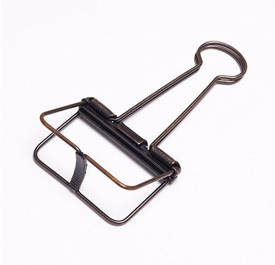 6 stuks/pak schattige 50mm bindklemmen metalen klembordklem met beschermende plastic hoek paperclips kantoorklemmen: Eenachtig