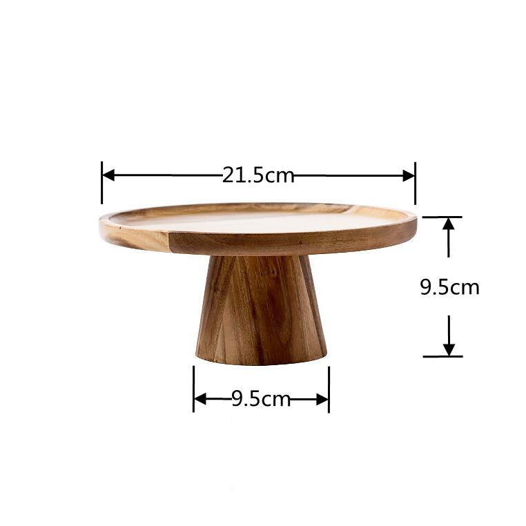European style ceramic plate set Japanese-style wood plates cake stand cake plate serving tray plates dinner trays decorative: wooden L