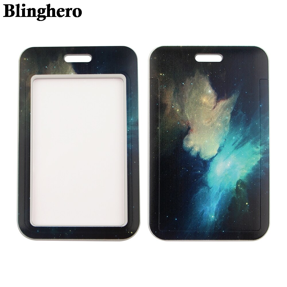 CB431 Starry Sky Art Lanyard Card Holder Student Hanging Neck Phone Lanyard Badge Subway Access Card Holder Office Accessories