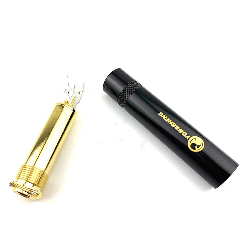 Neutrik Yongsheng delle YS2203P grande tre-nucleo femminile spina stereo da 6.35/6.5mmTRS oro-placcato guscio in metallo