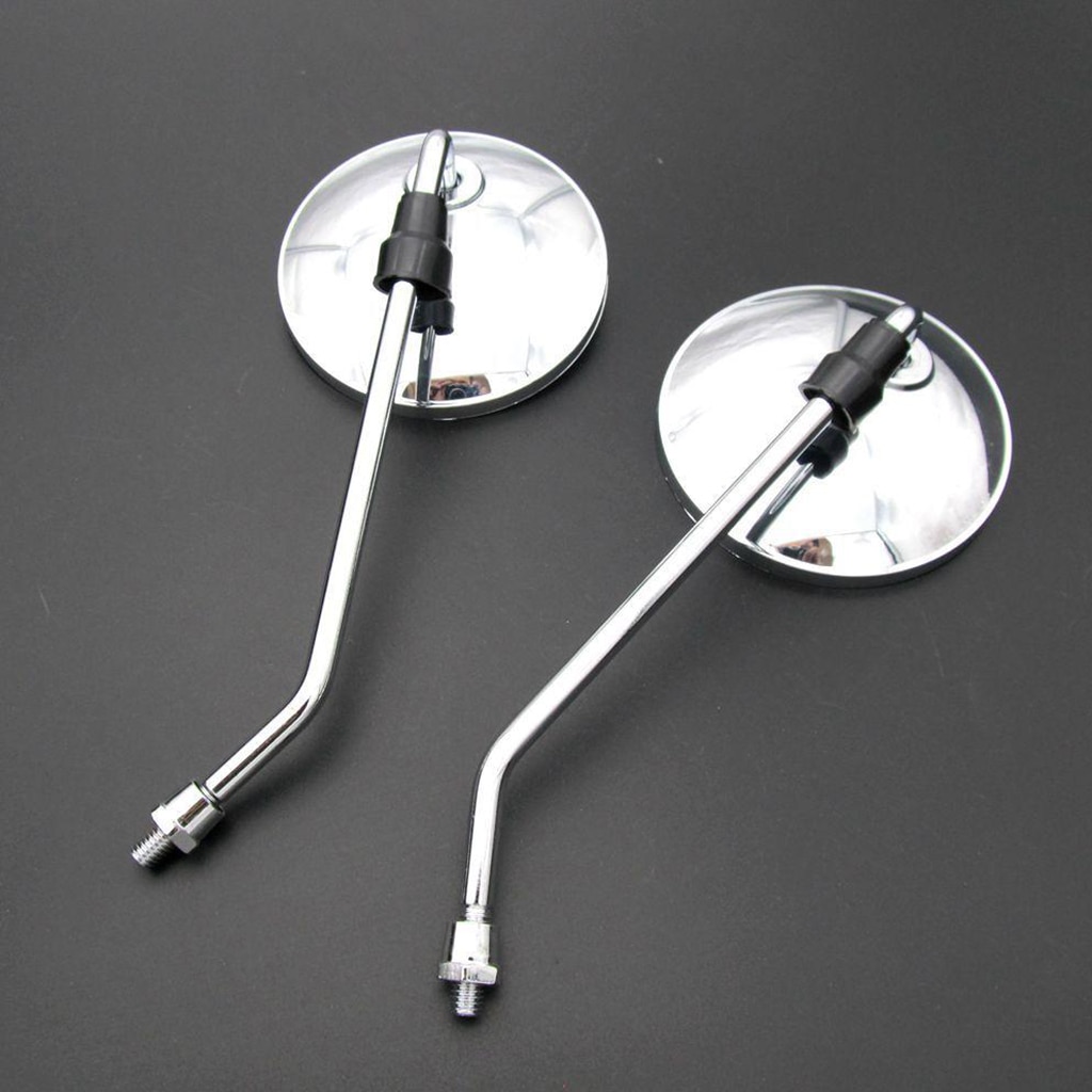 Motorcycle Side Rearview Mirrors Mount with 8mm Adapter for Mountain Bike/ Electric Bicycle/ Moped/ Dirt Bike