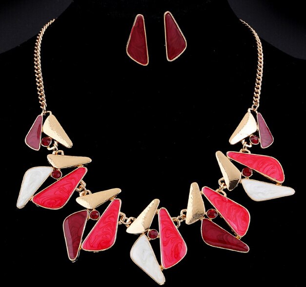 Bohême Style Fine laisser forme collier ras du cou ensemble boucles d'oreilles pour les femmes prix usine bijoux ensembles à vendre