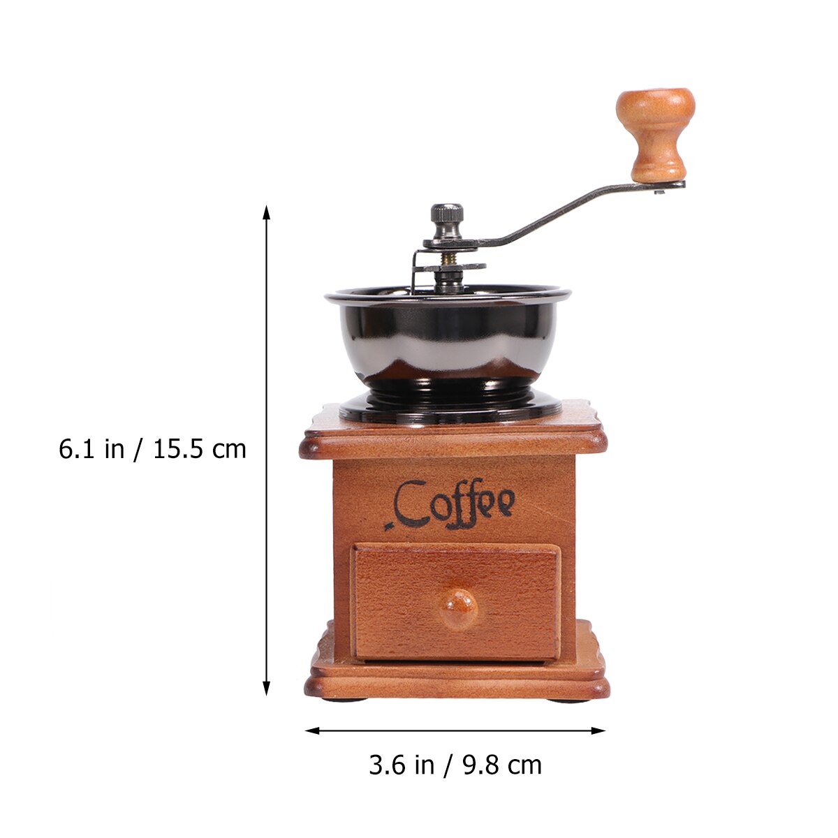 Holz Kaffeemühle Haushalt Hand Kurbel Kaffee Mühle Manuelle Kaffee Hersteller Küche Kaffee Zubehör für Heimat Einkaufen