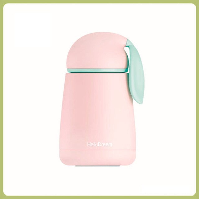 Termo de acero inoxidable para Gato , taza térmica para bebé, botella de agua para niño, termo de gato de dibujos animados, termos para niño: pink 2