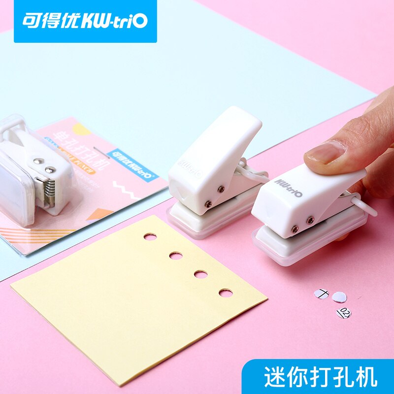 Dimi Mini perforadora portátil máquina de perforación de manualidades de papel cortador de máquina de papel recubierto Tarjeta de DIY material de oficina