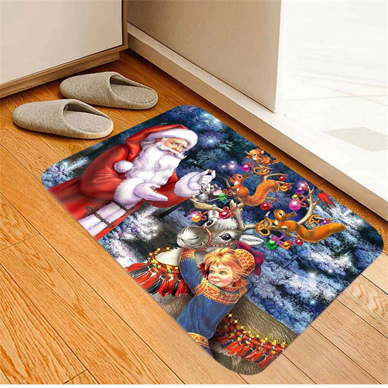 Père noël tapis de noël en plein air décoration de noël pour la maison ornements de noël de noël nouvel an