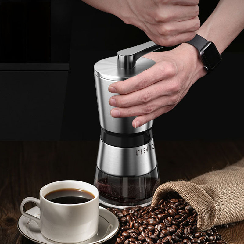 Barista Caffe Adjustable Coffee Grinder Italian Espresso Coffee Beans Machine Portable Coffee Maker Cafe Coffee Machine Washed