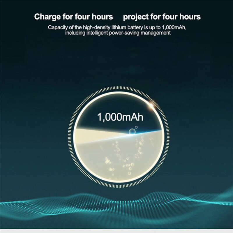 Upgrade Smart Mini Projector Full HD 1080P Built-in Battery Home Theater Projector Accessories with Built-in Speaker 3.5mm