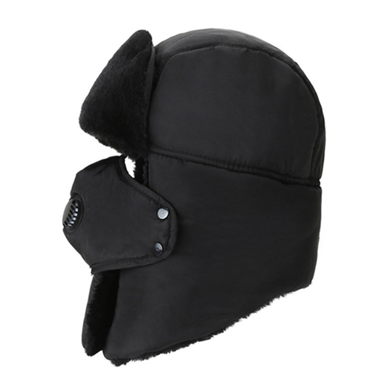 Unisex Woman Hat In Snow Caps Women Winter Knitted Hat Winter Thicken Warm Face Cover Breathing Valve Cotton Earmuffs Snow Cap