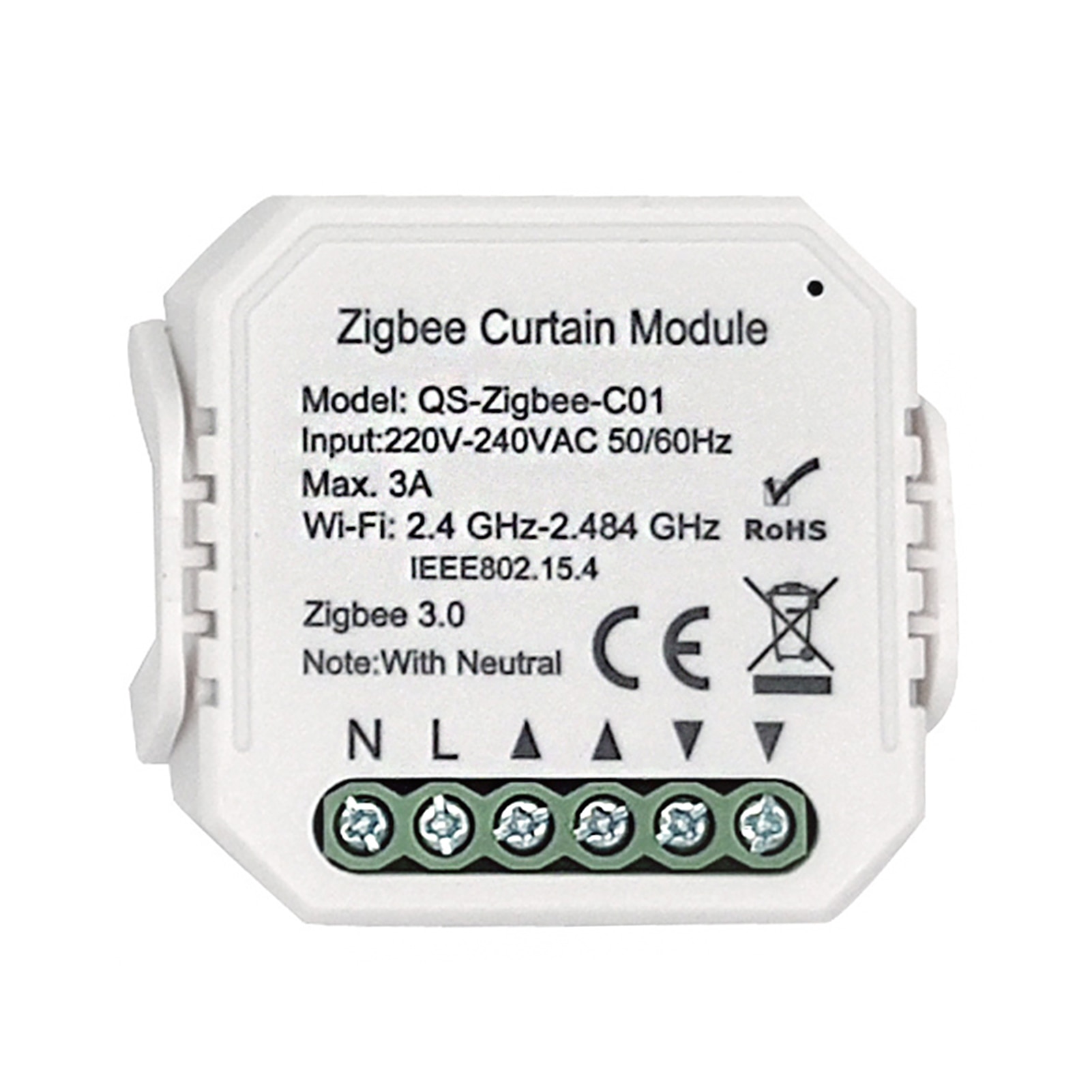 Zigbee app soveværelse let installation smart hjem gardin switch modul til rulleskodder trådløs med timer fjernbetjening praktisk