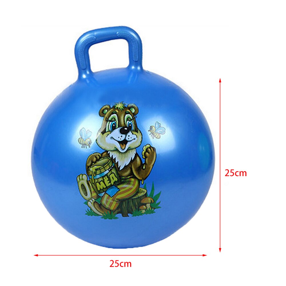 25cm Space Hopper Ball Inflatable Bounce Balls With Handle For Kids PVC Durable Great For Indoors Randomly 1 Pcs