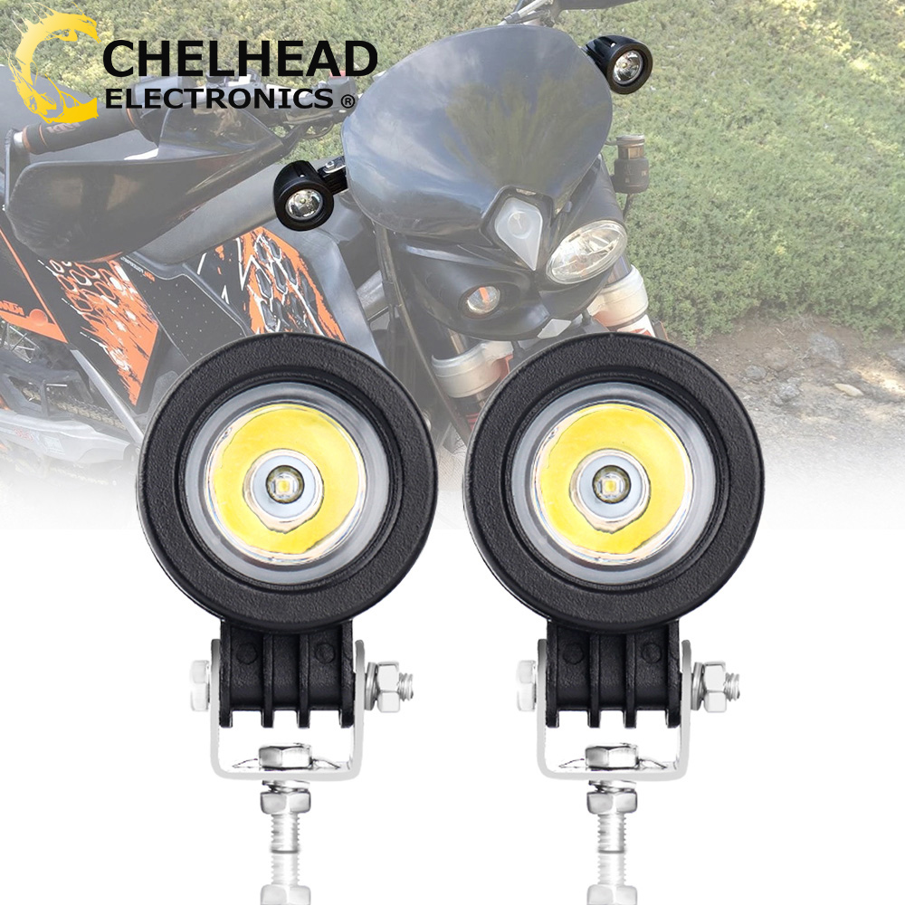 Motorfiets Led Rijden Lichten Spot Beam Extra Signaal Achterlicht Mist Werkverlichting Auto Suv Motor Moto Lamp 6000K